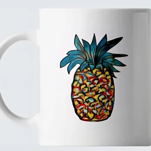 Pavones Pineapple Mug - White